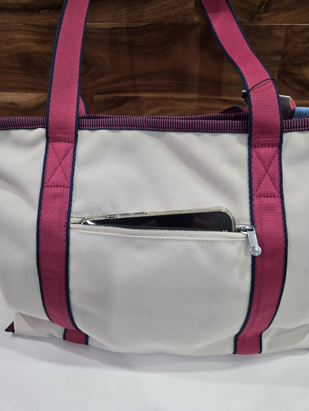 Kipling Tote Bag Beige & Pink Large PARK - Picture 8 of 15